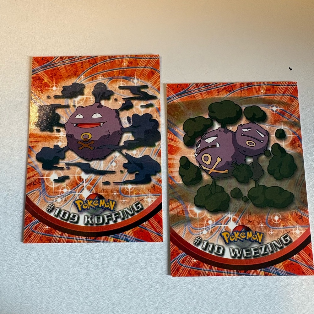 Vintage Episode Pokémon Koffing & Weezing Art Cards - Purple